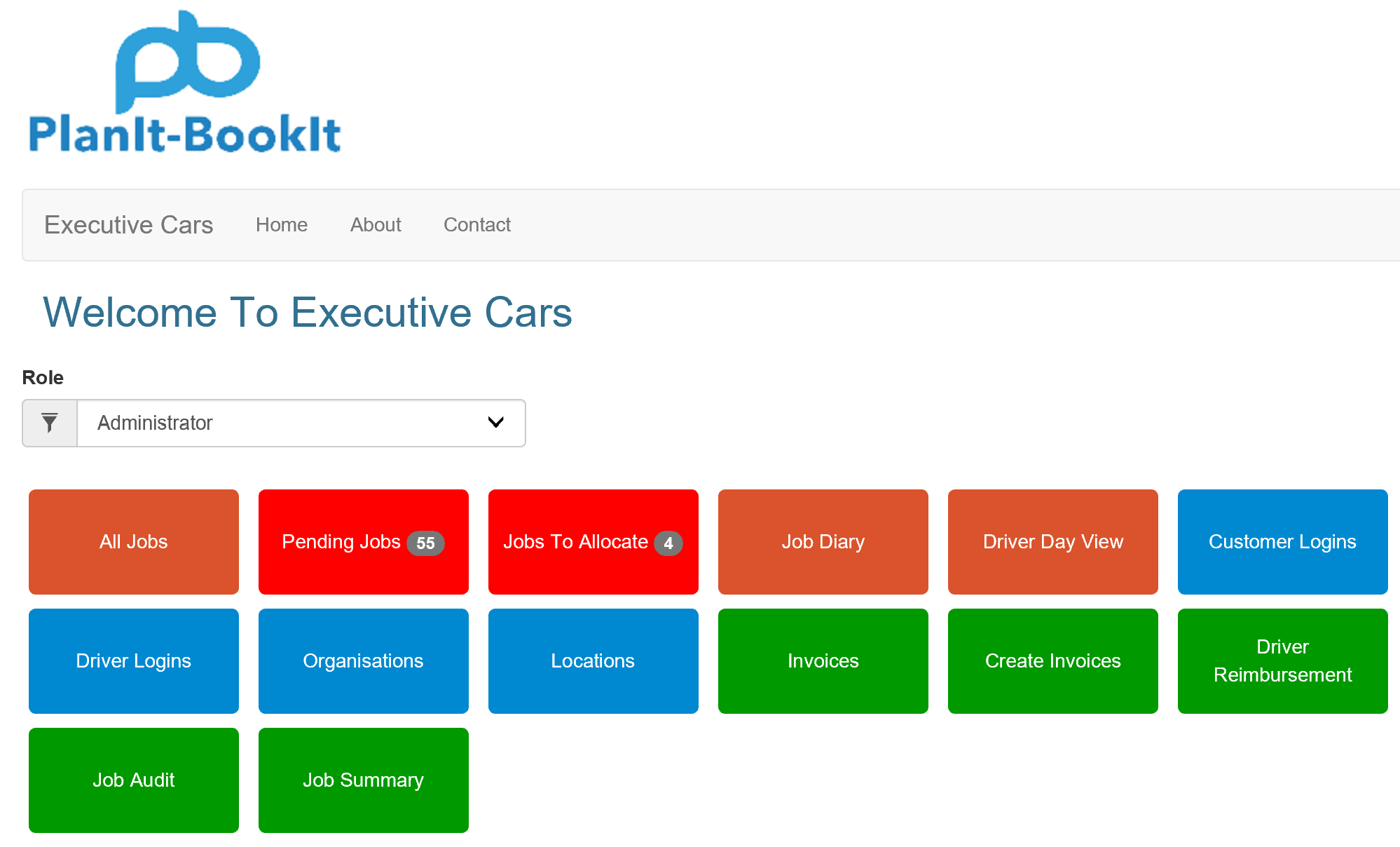 executive-car customer menu